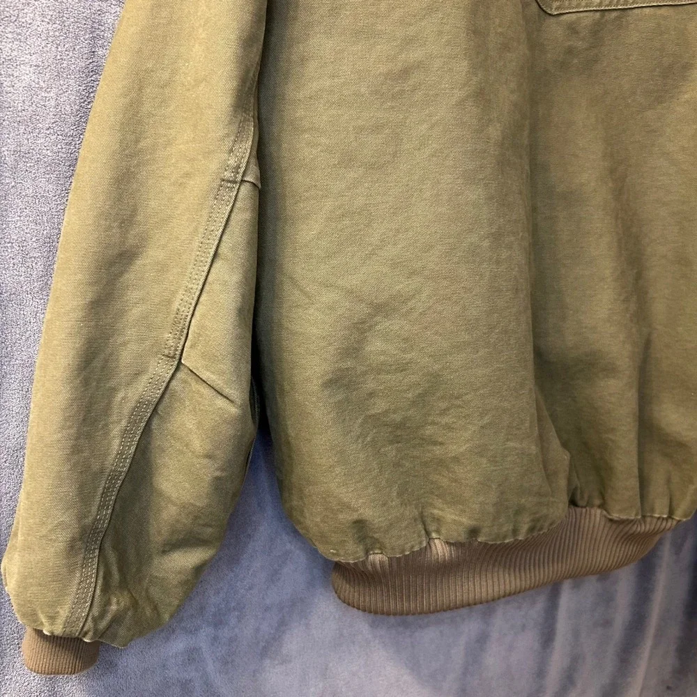 Carhartt Santa Fe Jacket J14 LOV Mens XL Olive Green Duck Canvas Quilted